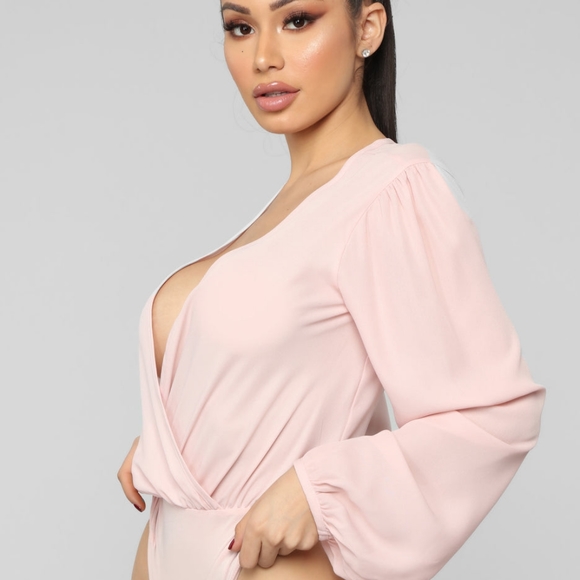 Fashion Nova pastel barbie Pink Bodysuit - Picture 3 of 9